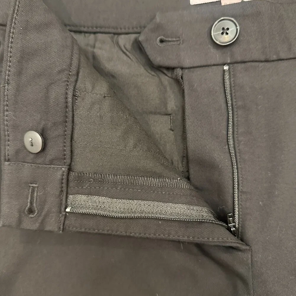 Black Stretch Ankle Dress Pants Sutton Skinny Trousers Size 8